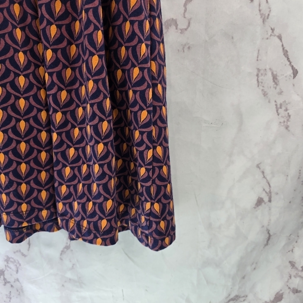 Mata Traders Dress Womens Medium Pattern Half Sleeve Organic Novela Plum Bloom - Picture 5 of 12